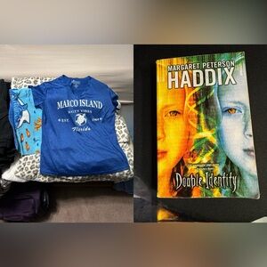 Marco Island Salty Vibes V-Neck Rash guard short sleeve shirt + towel + book